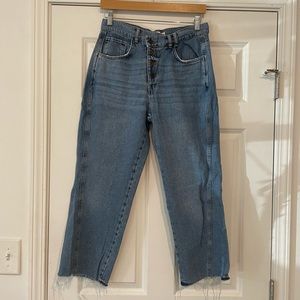 Zara high waist wide leg denim